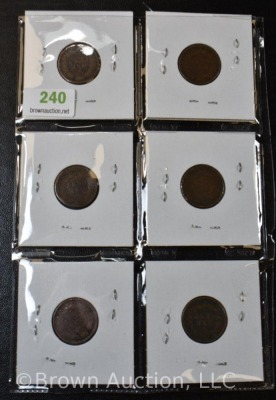 (6) Assorted Indian Head Pennies - 2