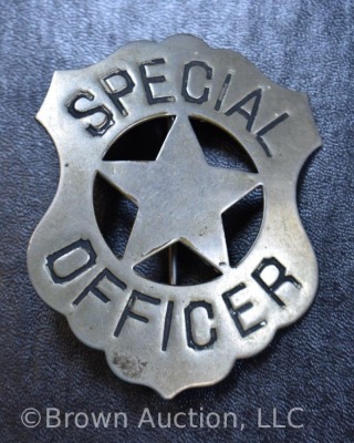 "Special Officer" badge, 5-star; 3"h x 2.25"w - 2