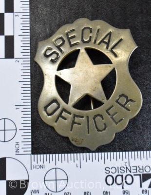 "Special Officer" badge, 5-star; 3"h x 2.25"w - 4