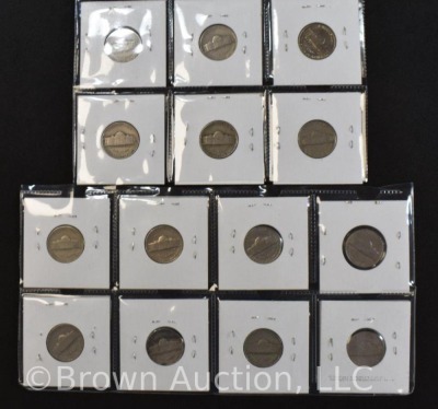 (14) assorted Jefferson Nickels - 5