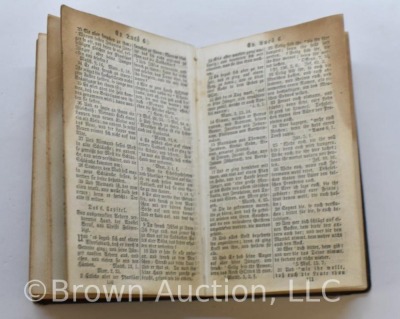 19th Century leather bound Bible in foreign language - 2