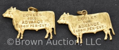 Pair of Bowles Livestock Commission Sold Advance medals