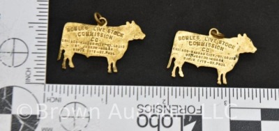 Pair of Bowles Livestock Commission Sold Advance medals - 4