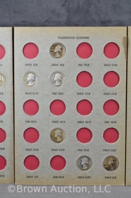 Incomplete book of Washington quarters from 1935-D to 1955-D, total of 22 - 4