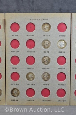 Incomplete book of Washington quarters from 1935-D to 1955-D, total of 22 - 5