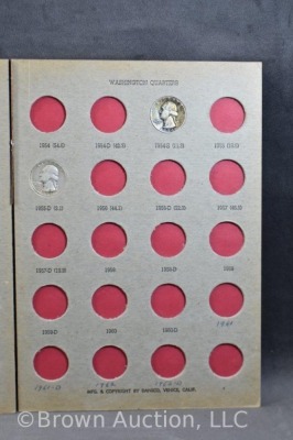 Incomplete book of Washington quarters from 1935-D to 1955-D, total of 22 - 6