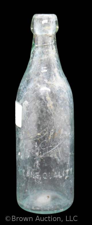 Ernest Tosetti embossed beer bottle, 9" tall