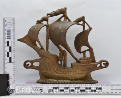 Cast Iron ship door stop, 8"h x 9"l - 7