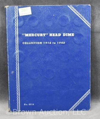 Nearly complete Mercury head dimes, 1916-45 (only missing 6 out of 77)