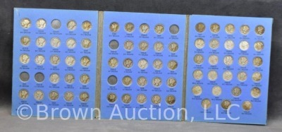 Nearly complete Mercury head dimes, 1916-45 (only missing 6 out of 77) - 2