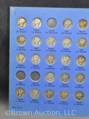 Nearly complete Mercury head dimes, 1916-45 (only missing 6 out of 77) - 3