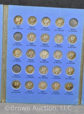 Nearly complete Mercury head dimes, 1916-45 (only missing 6 out of 77) - 4