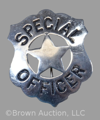 "Special Officer" 5-star badge; 3"h x 2.25"w