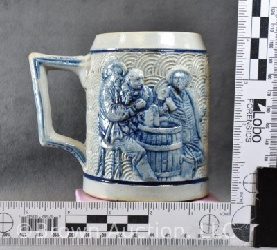 Blue and gray Flemish 4.5" mug - 7