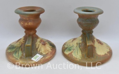 Pair of Roseville Dahlrose 1069-3" candleholders - 4