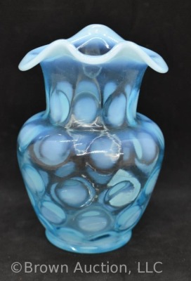 Fenton blue opalescent 5"h pitcher - 4