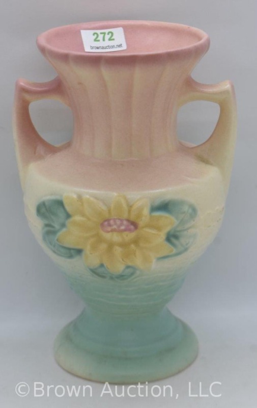 Hull Water Lily L-5-6,5" vase, pink/ turquoise