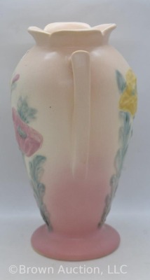 Hull Poppy 607-8.5" vase, pink/ cream - 2