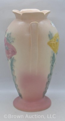 Hull Poppy 607-8.5" vase, pink/ cream - 4