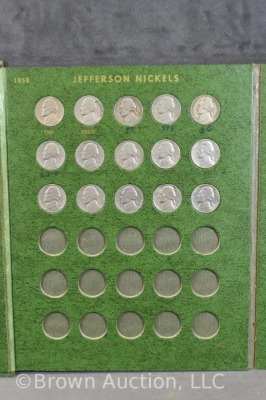 (2) Jefferson nickels books, 1938-58, 121 total - 6