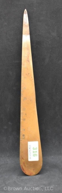 William Volker and Co. advertising ruler/ letter opener