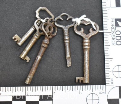 (5) Old china cabinet keys - 2