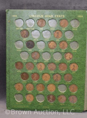 (2) Lincoln cents books, 1909-54 - 1 is complete minus 4; 1 has 136 - 4