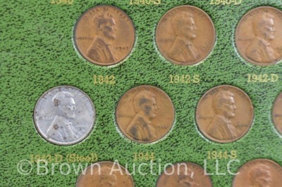 (2) Lincoln cents books, 1909-54 - 1 is complete minus 4; 1 has 136 - 8