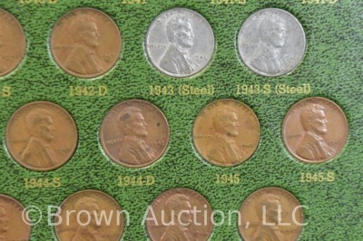 (2) Lincoln cents books, 1909-54 - 1 is complete minus 4; 1 has 136 - 15