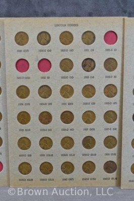 Book of 1909-61 Lincoln pennies - 124 total - 4