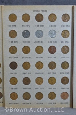 Book of 1909-61 Lincoln pennies - 124 total - 5