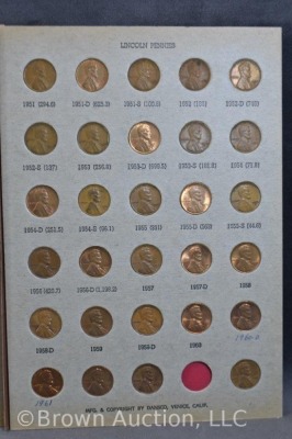 Book of 1909-61 Lincoln pennies - 124 total - 6