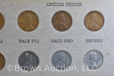 Book of 1909-61 Lincoln pennies - 124 total - 7