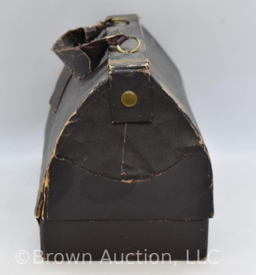 Trinket box in shape of black satchel, 6" x 3.5" x 4" tall - 4