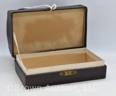 Trinket box in shape of black satchel, 6" x 3.5" x 4" tall - 5