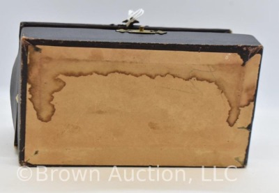 Trinket box in shape of black satchel, 6" x 3.5" x 4" tall - 7