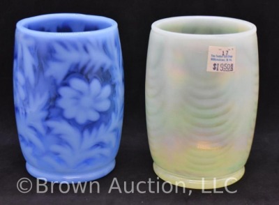 (2) Mrkd. Fenton Art Glass 4" tumblers - 5