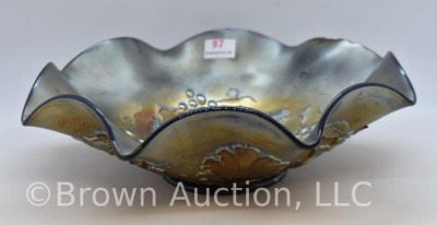 Carnival Grape Leaves 9"d bowl (Northwood), amy. - 2