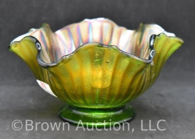 Carnival Rays 3"h x 5.5"w bowl, green - 2