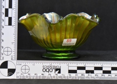 Carnival Rays 3"h x 5.5"w bowl, green - 8