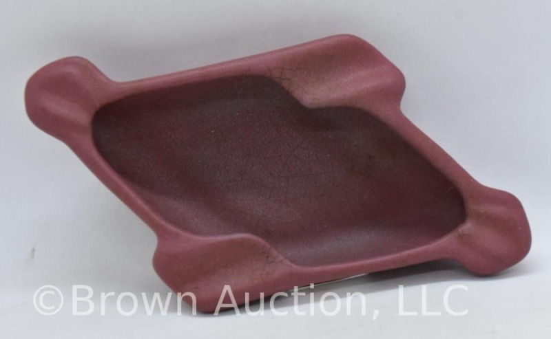 VanBriggle diamond-shaped ashtray, maroon