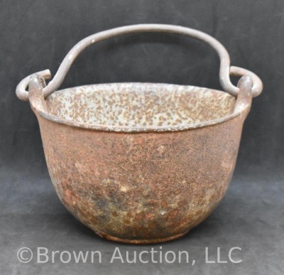 Cast Iron No. 6 handled smelting pot - 3