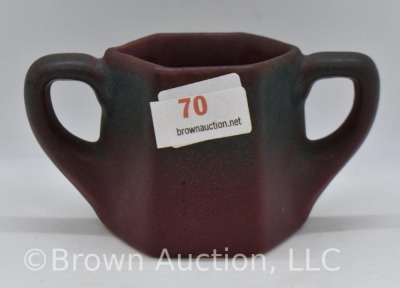 VanBriggle 6-sided 2" sugar bowl, maroon - 5