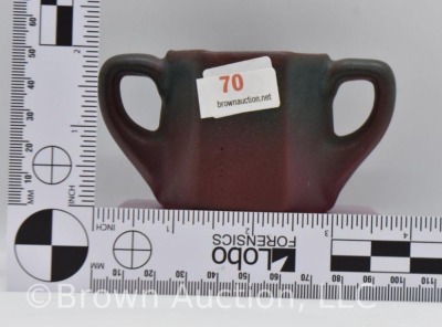 VanBriggle 6-sided 2" sugar bowl, maroon - 7