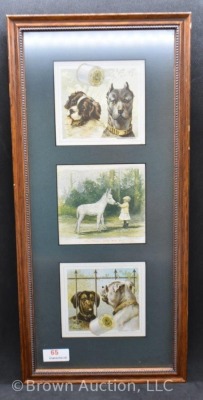 (3) Small framed advertising pictures