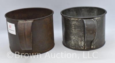 (2) Tin cups - miner's and Civil War - 2