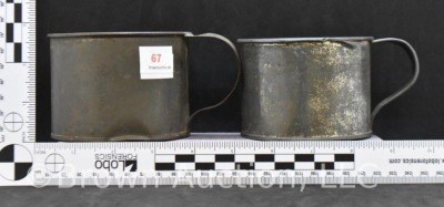 (2) Tin cups - miner's and Civil War - 6