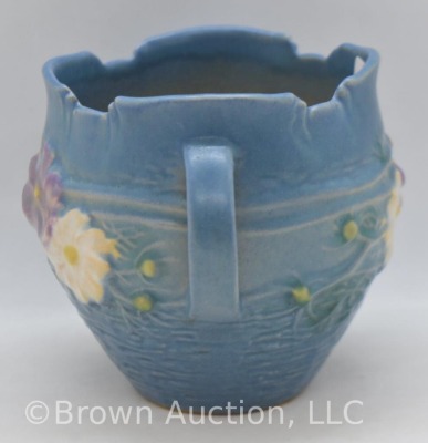 Roseville Cosmos 649-3" jardiniere, blue - 2