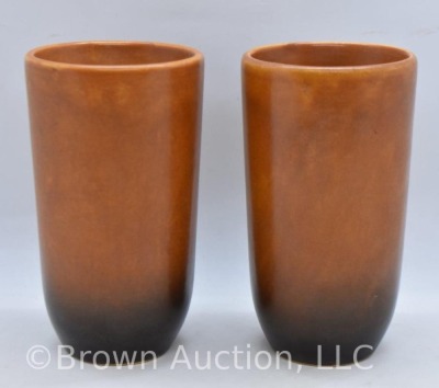 (2) Roseville Pine Cone 414-5" tumblers, brown - 3