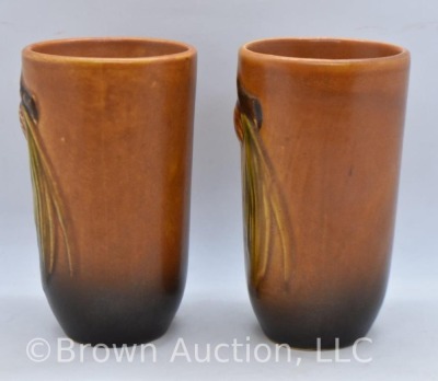 (2) Roseville Pine Cone 414-5" tumblers, brown - 4